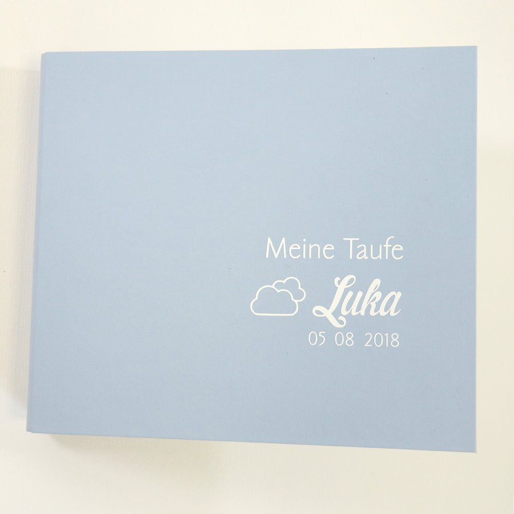 Taufalbum mit Wolken
