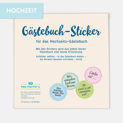 Set Gästebuch-Sticker | Hochzeit | 180 Stück